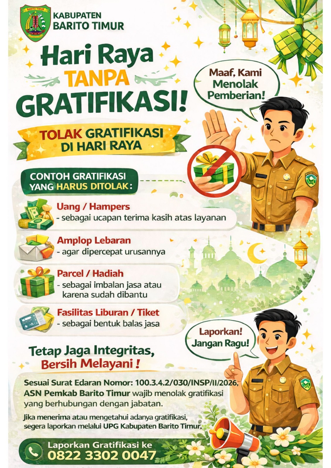 asn-pemkab-barito-timur-wajib-tolak-gratifikasi-jelang-lebaran